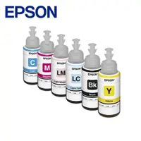 在飛比找PChome24h購物優惠-EPSON T673 真空包裝 原廠墨水 六色一組 適用 L