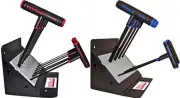 Eklind T Handle Hex Ball End Wrench Set 60825 Metric SAE INCH 23pc 9" 2 Stands