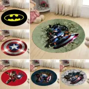 Marvel's The Avengers Room Floor Mat Circle Round Carpet Anti-slip Chair Rug Mat