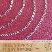 Solid 925 Sterling Silver Chain. Italian cable chain 24''. DIY necklace/bracelet