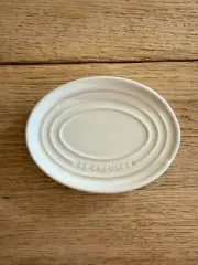 Le Creuset Stoneware Oval Spoon Rest, White NEW