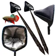 Fish Net Scoop Fabric Water Holding Betta Guppy Shrimp Aquarium Supplies 2 Pcs.