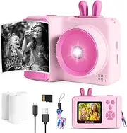KC5 Instant Print Camera for Kids (Pink)