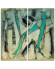 Ready2HangArt Bueno Exchange XXXVI 2pc Wrapped Canvas Wall Art by Tristan Scott