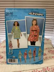 3546 Sz 8-16 - Simplicity Girls Pattern - Dress or Mini Dress Pattern - Uncut