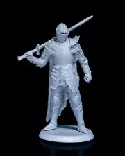 Ravenhold Knight 01 - Siege Of Ravenhold - 32mm Unpainted DnD miniature