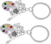 [HORIALENCE] Artist Paint Palette Keychain Durable Art Palette Charm Keychain for Artists present for Art Students