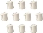 Set of 10 White Glaze Juice [3.5 x 2.8 x 3.6 inches (9 x 7 x 9.2 cm) (165cc)] | Seasoning Containers Setomonohonpo