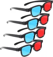 QUMIIRITY 4pcs 3d Glasses Geek Glasses 3d Viewing Glasses Accessories Lids Active Shutter Eyewear Shutter Glasses Eyeglasses Cups Specs Monitor Glasses Frames Screen Lenses Plastic