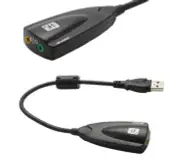5HV2 7.1 3D External Usb Sound Card for Headphone Speakers Laptop Computer PC
