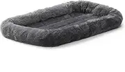 New World Gray Dog Bed, Bolster Dog Bed Fits Metal Dog Crates, Machine Wash and Dry, 22-Inch