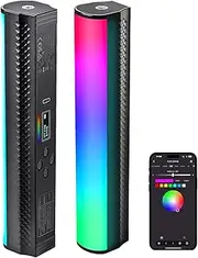 NEEWER RGB Light Wand with APP Control, Magnetic Handheld Photography Video Light Stick,2500K~8500K Dimmable CRI95+ Full Color LED Tube Bar with 2550mAh Battery, 17 Light Scenes for Vlog, TL21C