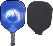 Lightweight Paddle Racket Textured Fiberglass Surface PP Core Comfortable Grip for Beginners and Athletes Durable Sturdy Responsive for Outdoor Indoor Games