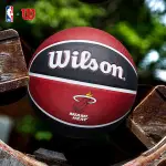 WILSON威爾勝NBA籃球7號邁阿密熱火隊徽紀念球橡膠水泥地室外耐磨