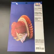 Paper Turkey Centerpiece Honeycomb Thanksgiving Decor 9”