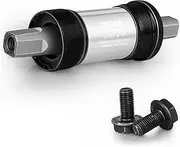 FITTOO Bike Bicycle Bottom Bracket, BB Axle, Square Tapered Crank Axle Bicycle Bottom Bracket with 2 Waterproof Screws - 68 x 127.5mm Spindle, Square Taper JIS
