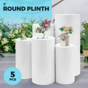 5pcs Round Plinth Cylinder Pedestal Stand Wedding Decoration Cake Flower Display