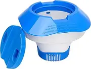 POOLCLEAN 7 Inch Pool Chlorine Floater - Large Capacity Floating Chlorine Dispenser for 1 & 3 inch Chlorine Tablets Pool Floater with Adjustable Release for Indoor & Outdoor Swimming Pool Hot Tub