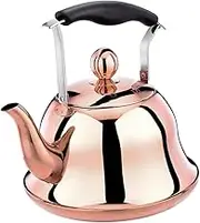 UTHCLO Kettle Stainless Steel Stovetop Teapot Kitchen Gadget for Boiling Water Suitable for Gas Induction Cookers Finish
