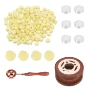 Wax Seal Kit, 150 Wax Beads, Candles, Light Yellow