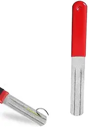 Hook Sharpener Hook File Set of 1 Diamond Fishing Hook File Portable Fish Hook Armastuse Sharpeners with Double Sided Fine and Medium Grit for Saltwater Freshwater Ice Fishing… B0CWR4MF14
