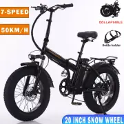 2000W 25AH Portable Electric Bike Scooter Foldable Bicycle 48V Lithium Battery