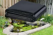 10 x 13ft Pond Liner 20 Mil LDPE Heavy Duty Pond Liners Black Fish Safe Pond ...