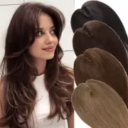 Clip In Human Hair Topper Top Hairpiece Toupee Extensions For Thinning/Loss Hair