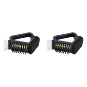 2PK Wiltshire Bar-B Hand 3-In-1 Brass Bristle Barbeque Grill Cleaning Brush