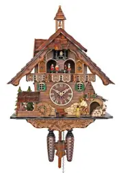 Engstler Quartz Cuckoo Clock - The Busy Woodchopper AH 483 QMT NEW