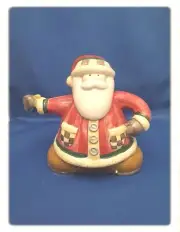 Debbie Mumm Short And Stout Santa Teapot MIB Christmas