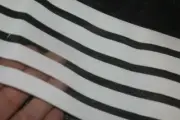 1 yard White pinstripe sheer boxer sewing stretch elastic 3.5" wide