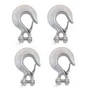 4 Pc Mil-Spec T316 Stainless Steel Drop Forged 1/4" Clevis Slip Hook 1000 Lb WLL