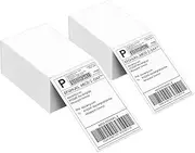 Nelko Genuine 4x6 Thermal Labels, Thermal Direct Shipping Label (Pack of 1000 4x6 Fan-Fold Labels), Compatible with Nelko PL70E Thermal Label Printer, Perforated, Commercial Grade