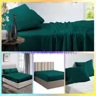 Gracy Deep Wall Bedding Sheets 1000TC Egyptian Cotton Double Size Teal Solid