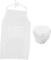 Healeved Newborn Chef Hat Apron for Boys Adorable Chef Costume for Photography Daily Wear White present for Families