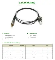LASER TREE 638nm/660nm/685nm/780nm MultiMode Fiber Coupled Laser Diodes