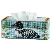 Herrschners® Northwoods Loon Tissue Box Plastic Canvas Kit
