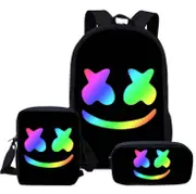 3PCS Backpack All-match School Bag High School Student Travel bag