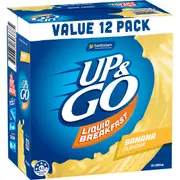 Up&Go Liquid Breakfast Banana 250mL x 12 pack