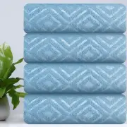 Extra Large Bath Towel Set, 4 Piece Blue Oversized Bath Sheets 35"x70"-Soft,