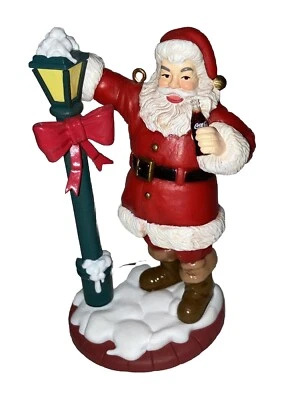 Coca Cola Christmas Ornament - Trim-A-Tree Collection - Santa On Lamppost – 1993