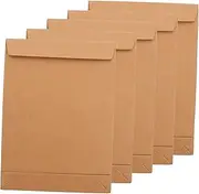 HOMSFOU 5Pcs Self Adhesive File Folder Envelope Document Organizer for Business Packaging Office Use and Travel for Files and Present Bags