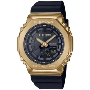 CASIO G-SHOCK 農家橡樹 奢華黑金雙顯腕錶 GM-S2100GB-1A