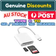 USB-C Type C To SD / Micro SD Dual Card Slots Reader for iPhone 15 Pro iPad Mac