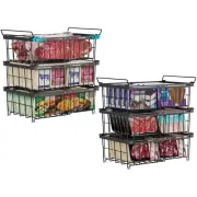 iSPECLE Chest Freezer Organizer Bins - Fit 10 to 20 Cu.FT Deep Freezer, 6 Pac...