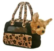 AURORA WORLD FANCY PALS CHIHUAHUA LEOPARD PRINT BAG 20CM