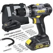 Cordless Drill Power Drill Cordless 20V 1/2'' Keyless Metal Chuck 355 In-lb(4...