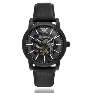 Emporio Armani 亞曼尼 | 原廠平輸精品手錶 透視心靈機械男錶 - 黑AR60008