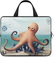 Laptop Case Sleeve Shockproof Computer Carrying Bag Beach Octopus Starfish Notebook Case Cover Laptop Bag Water Resistant Computer Cases Tablet Briefcase for Travel Business 12 Inch